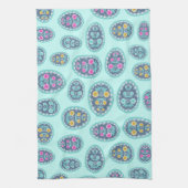 Levendige Pastel Kleuren Pysanka Folk Art Eieren Theedoek (Verticaal)