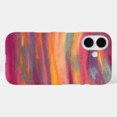 Levendige Pastel Zonsondergang Abstracte Olieverf Case-Mate iPhone Case (Achterkant (horizontaal))