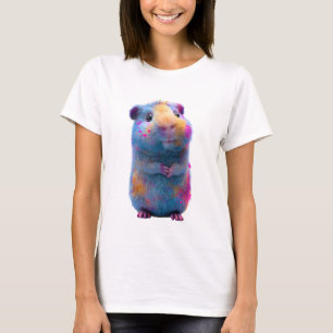 Levendige Pastelkleurige Harige Hamster Portret Vr T-shirt