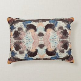 Levendige pastelsymmetrie - Abstracte getextureerd Accent Kussen