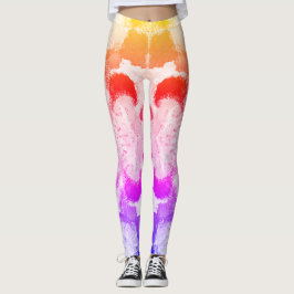Levendige pastelsymmetrie - Abstracte getextureerd Leggings