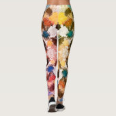 Levendige pastelsymmetrie - Abstracte getextureerd Leggings (Achterkant)