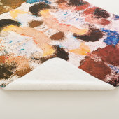 Levendige pastelsymmetrie - Abstracte getextureerd Sherpa Deken (3/4)