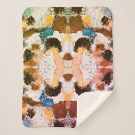 Levendige pastelsymmetrie - Abstracte getextureerd Sherpa Deken