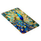 Levendige pauw in Art Nouveau-stijl Kleurrijke kun Magneet (Rechterzijde)