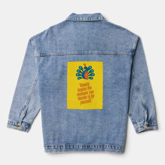 Levendige Pauw Ziel Denim Jas Jacket