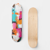 Levendige penseelstreek Abstract - Live to Ride Skateboard (Voorkant)