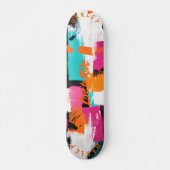 Levendige penseelstreek Abstract - Live to Ride Skateboard (Voorkant)