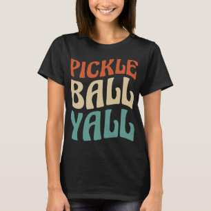 Levendige Pickle Ball Yall-typografie T-shirt
