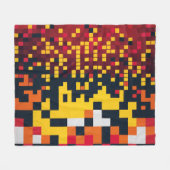Levendige Pixel Explosion Art Fleece Deken (Voorkant (Horizontaal))