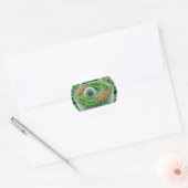 Levendige Plant cel Ronde Sticker (Envelop)
