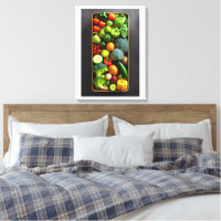 Levendige plantaardige kunst uitgerekt canvas Prin