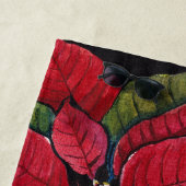 Levendige poinsettia in de Waterverf Strandlaken (In situ)