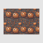 Levendige pompoen met Halloween-thema Tissuepapier (Voorkant)