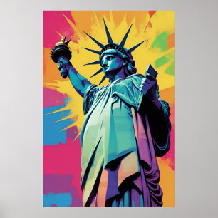 Levendige Pop Art Beeld van de Vrijheidsposter Muu Poster
