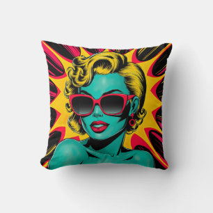 Levendige Pop Art Diva Kussen