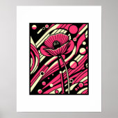 Levendige Pop Art Poppy Poster (Voorkant)