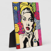 Levendige Pop Art Portrait Retro Art Fotoplaat (Zijkant)
