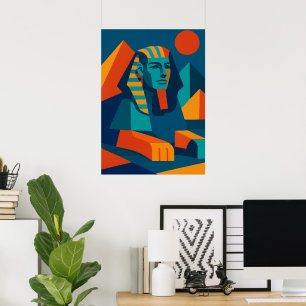 Levendige Pop Art Sphinx Poster