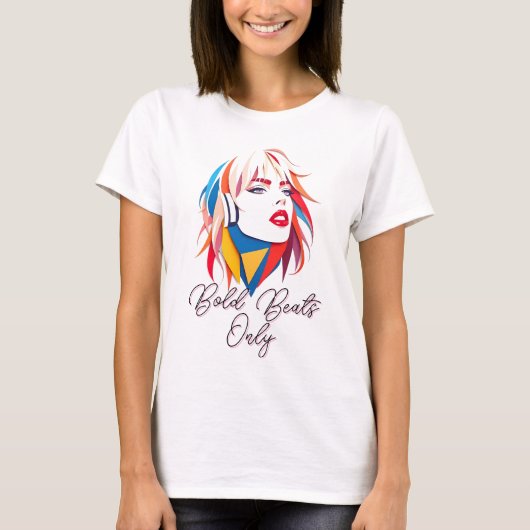 Levendige Pop Art Woman T-shirt (Voorkant)