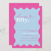 Levendige Proost op het 50ste verjaardagsfeest Kaart (Voorkant / Achterkant)