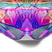 Levendige Psychedelische Kaleidoscoop Mandala Poster (Hoek)