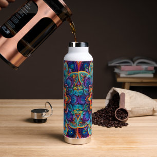 Levendige Psychedelische Mandala Waterfles