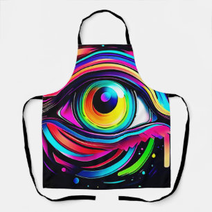 Levendige Psychedelische Oogkunst Schort