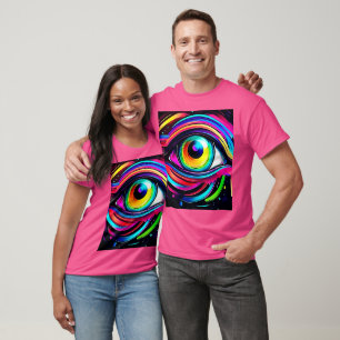 Levendige Psychedelische Oogkunst T-shirt