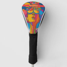 Levendige psychedelische Pop Art Groovy Retro Desi
