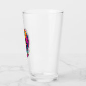 Levendige psychedelische schedel glas (Links)