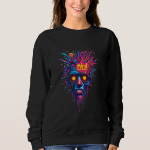 Levendige Psychedelische Trippy Face Mind Meltdown Trui