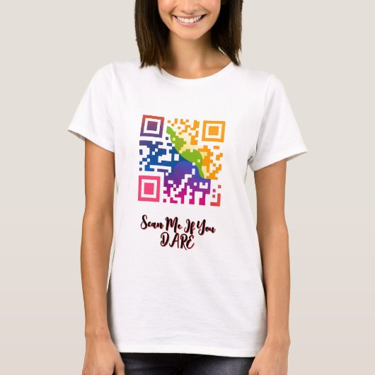 Levendige QR-codekunst T-shirt (Voorkant)