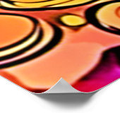 Levendige Rainbow Bubble Abstraction Poster (Hoek)