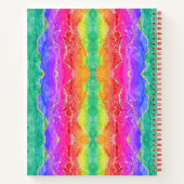 Levendige Rainbow Gem Agate Waterverf Glitter Notitieboek (Achterkant)
