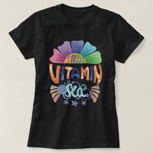 Levendige Rainbow Hand-Lettering: Ik heb vitamine T-shirt (Design voorkant)