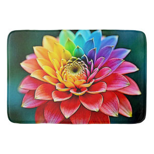 Levendige Rainbow Petal Dream Art Badmat