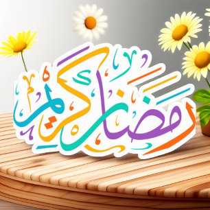Levendige Ramadan Kareem Arabische kalligrafie Isl Sticker