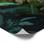 Levendige Regen en Zonsondergang Olifant Schildere Poster (Hoek)