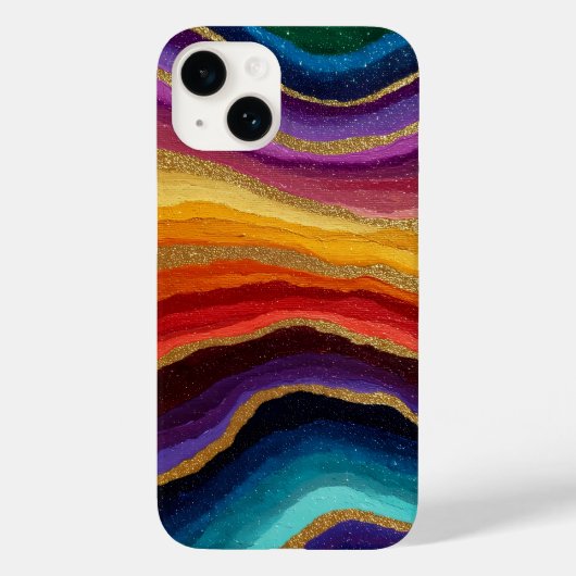 Levendige Regenboog Agate Geode Case-Mate iPhone Case (Achterkant)