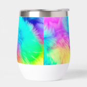 Levendige Regenboog Fluffy Vacht Textuur-75201 (Links)