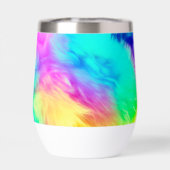 Levendige Regenboog Fluffy Vacht Textuur-75201 (Achterkant)