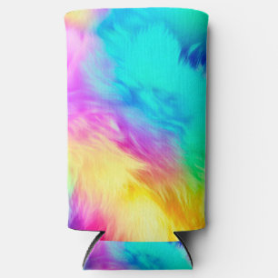 Levendige Regenboog Fluffy Vacht Textuur Achtergro