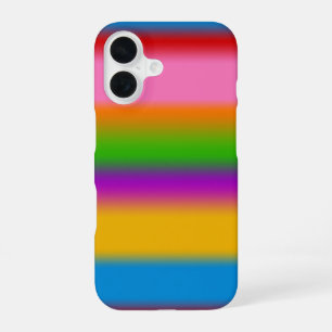 Levendige Regenboog Kleurverloop Strepen iPhone 16 Hoesje
