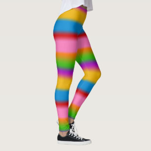 Levendige Regenboog Kleurverloop Strepen Leggings
