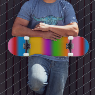 Levendige Regenboog Kleurverloop Strepen Skateboard