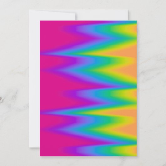 Levendige Regenboog Tie Dye Verjaardag Kaart (Achterkant)