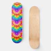Levendige regenboogdas kleurstof skateboard (Voorkant)