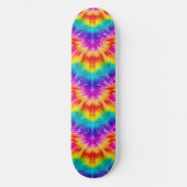 Levendige regenboogdas kleurstof skateboard (Voorkant)