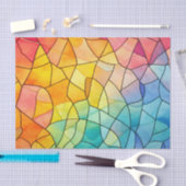 Levendige Regenboogglas Decoupage Tissuepapier (Craft)
